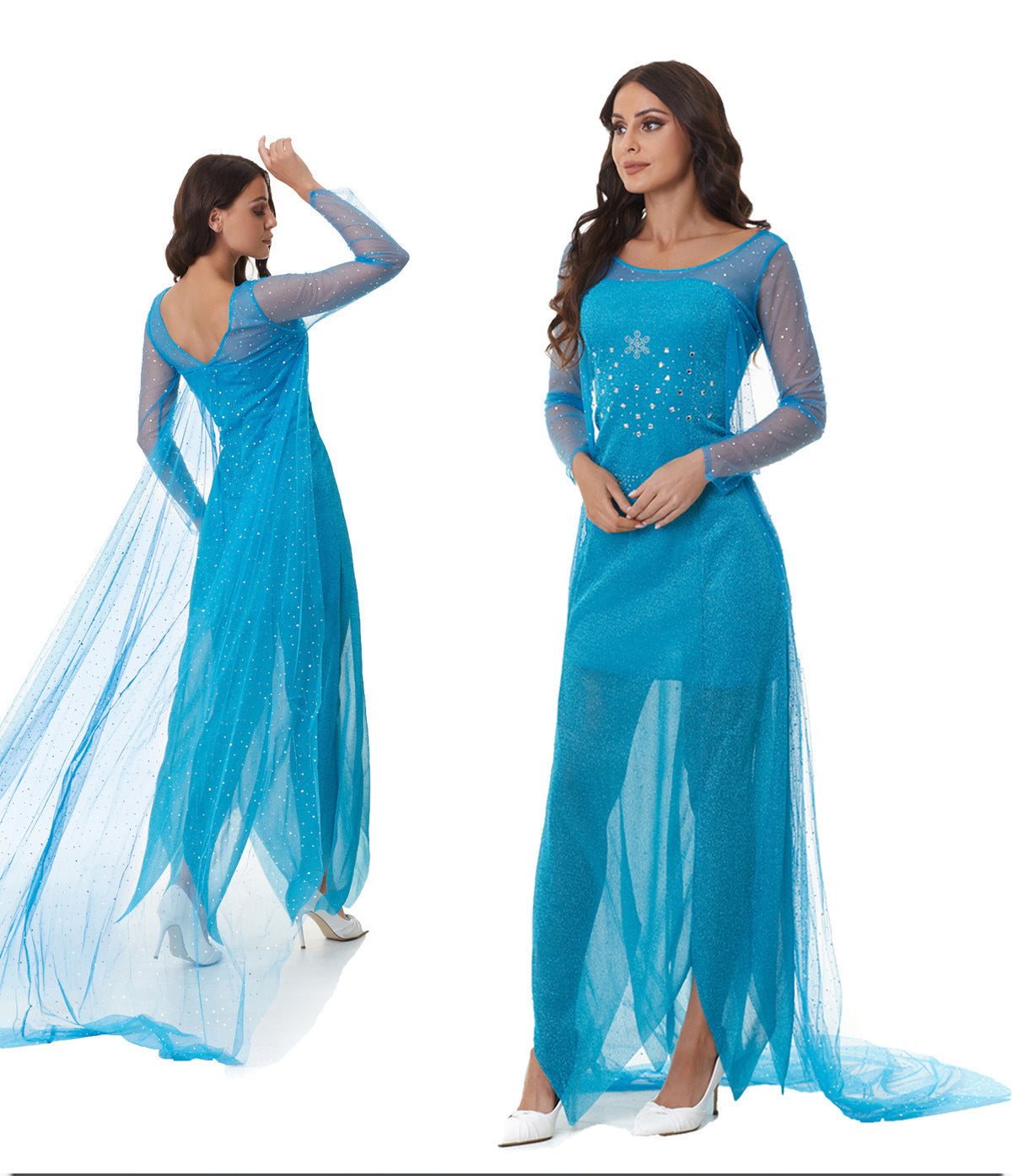 Frozen Aisha Queen Adult Formal Dress Costumes