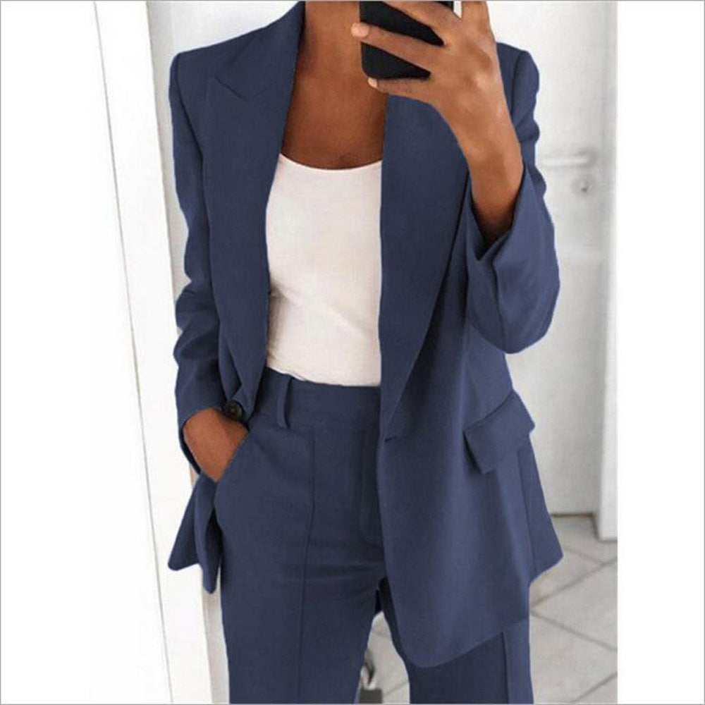 Women's Slouchy Fashion Lapel Graceful Business Blazers