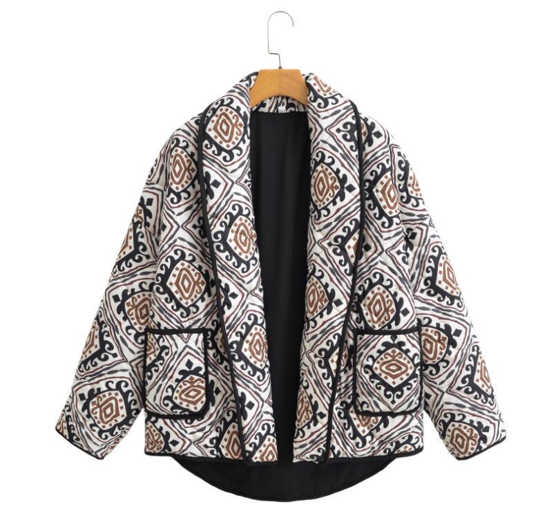 Fake Two Pieces Contrast Color Small Stand-up Coats