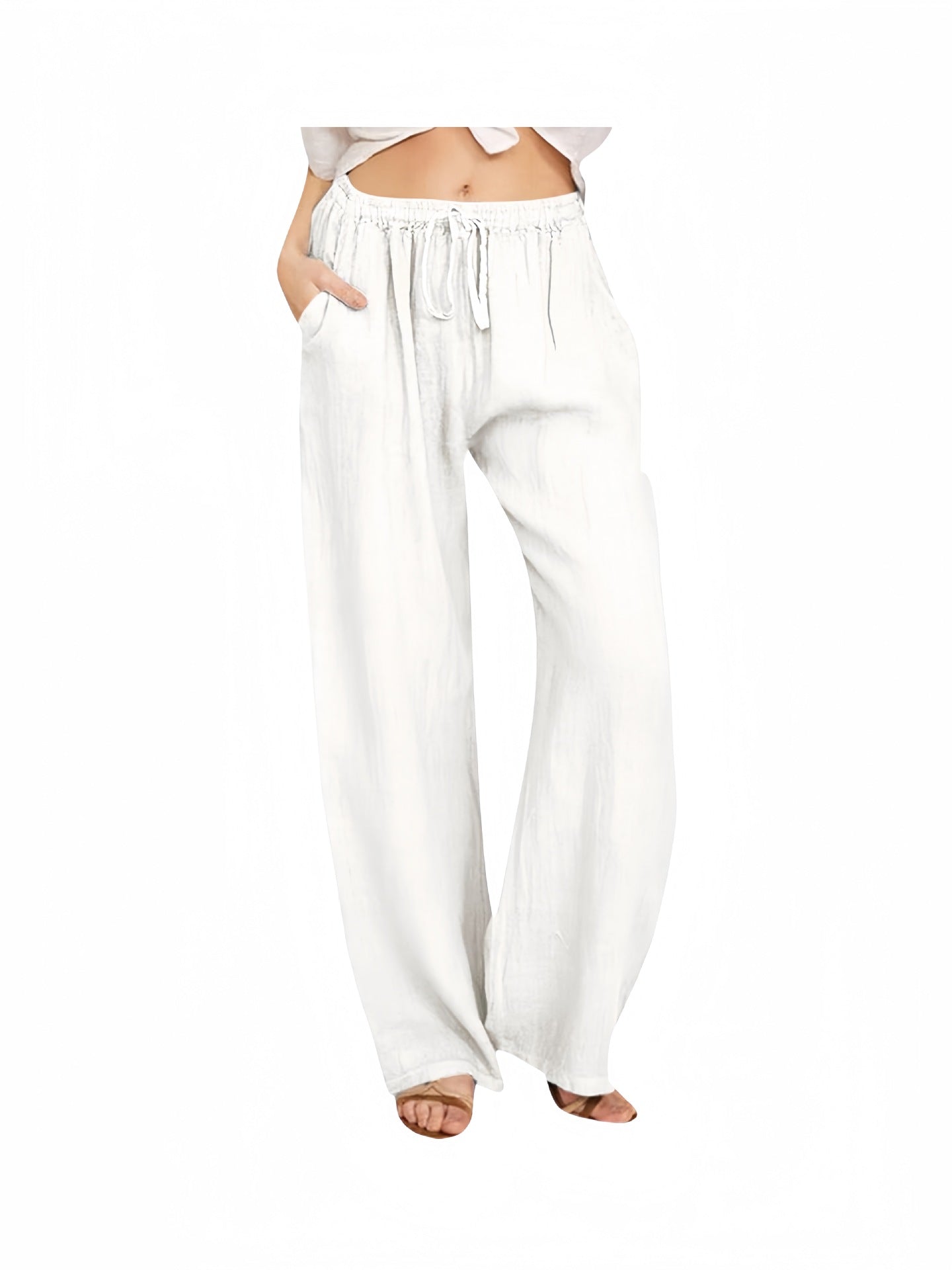 Women's Summer Wide Leg Drawstring Loose With Pants