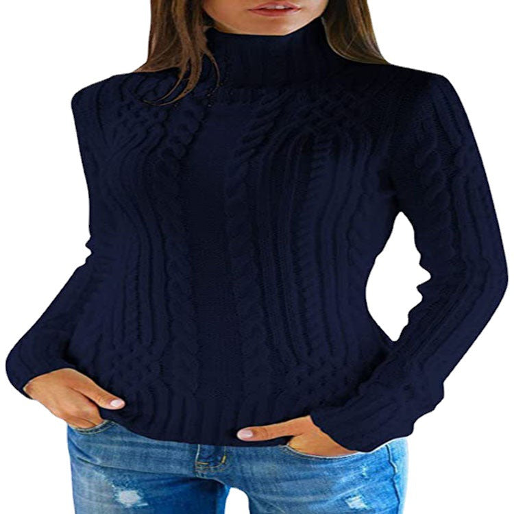 Women's Pretty Turtleneck Fashion Slim Fit Sweaters