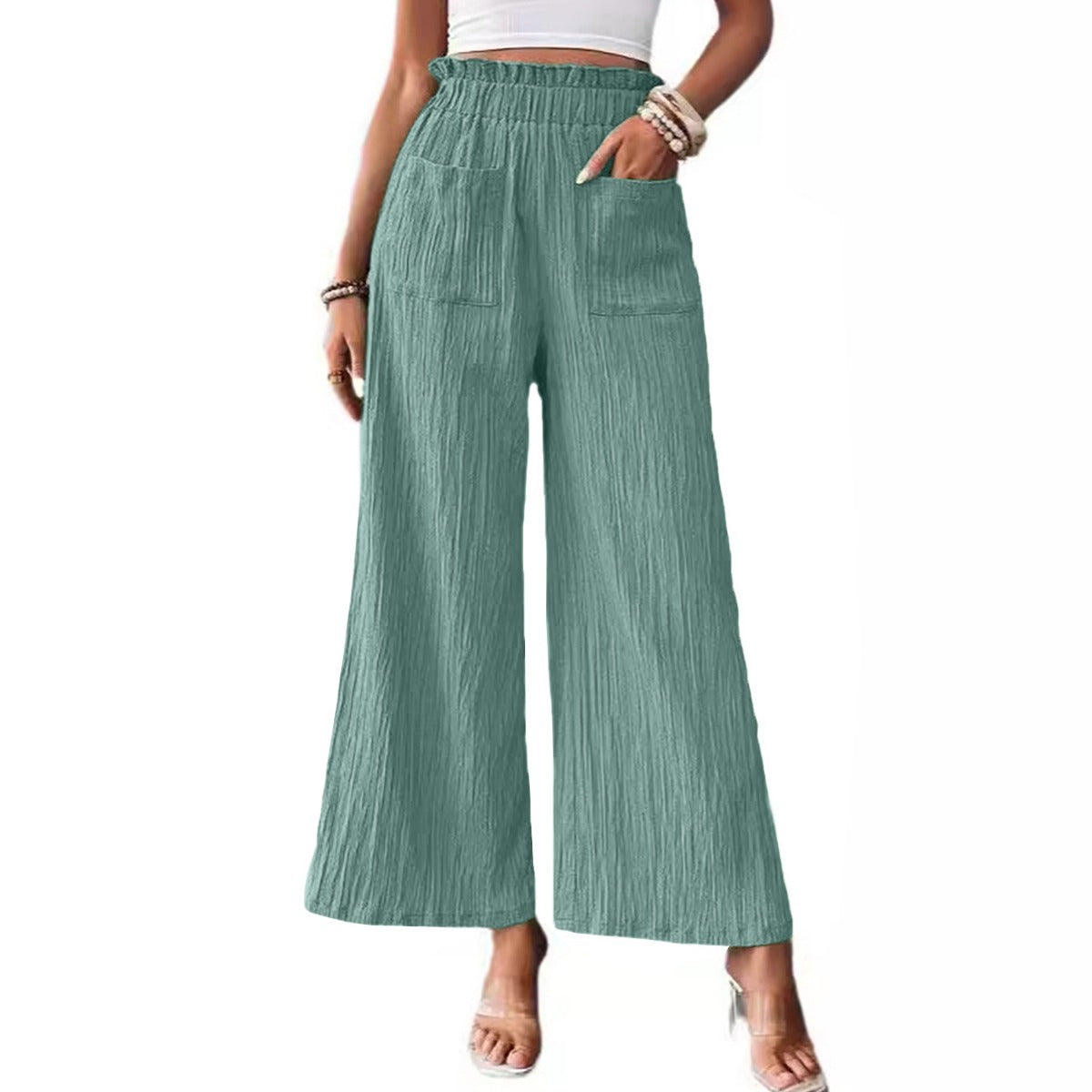 Women's Solid Color Casual Loose Slimming Trousers Pants