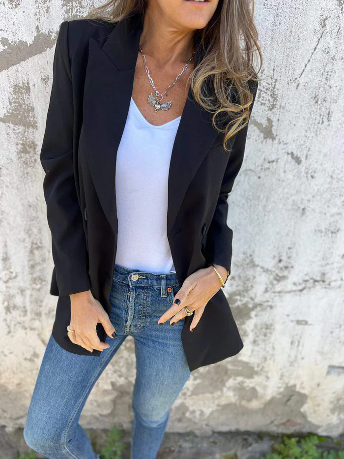 Women's Autumn Solid Color Fashion Long Sleeve Blazers