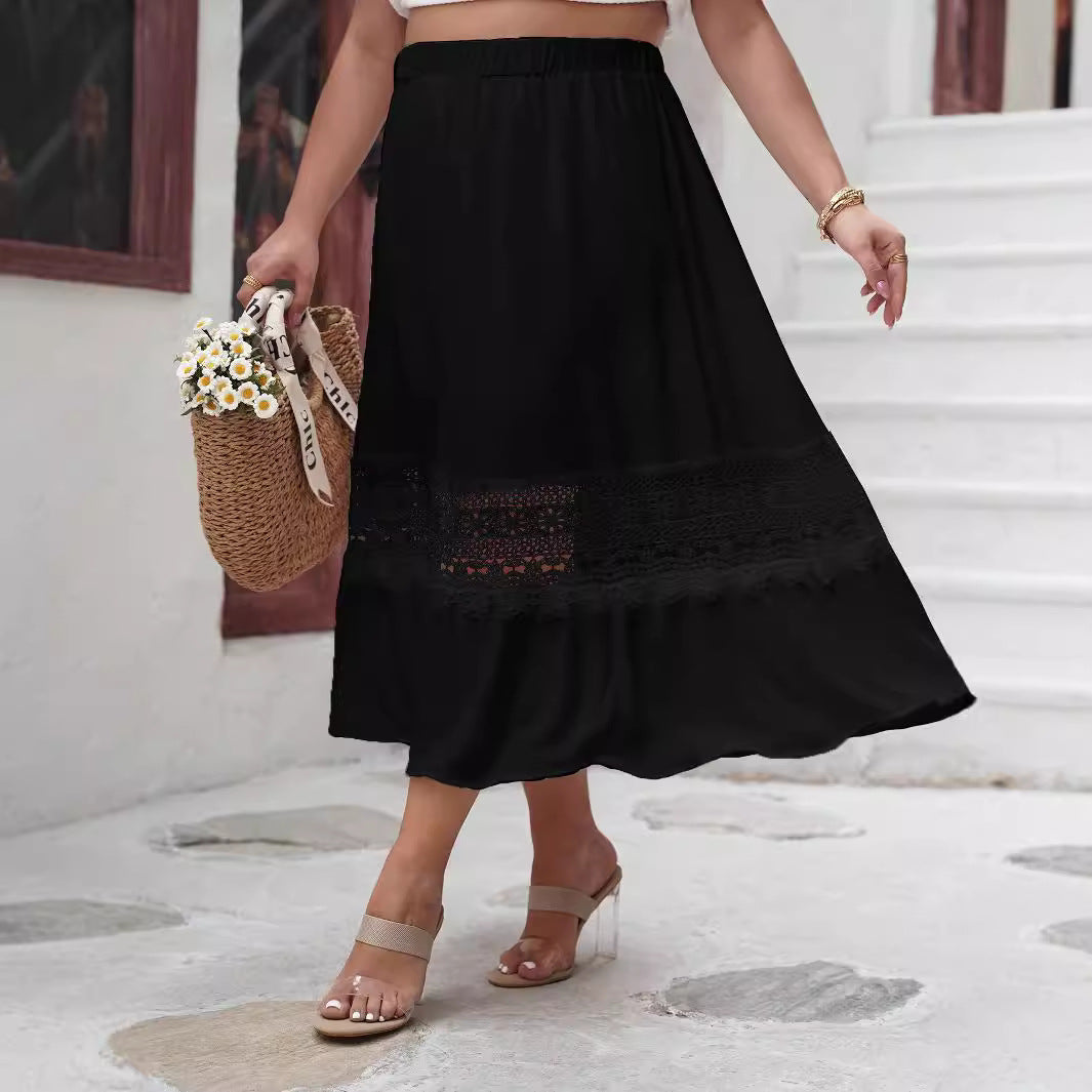 Casual Elegant High Waist Loose Long Skirts